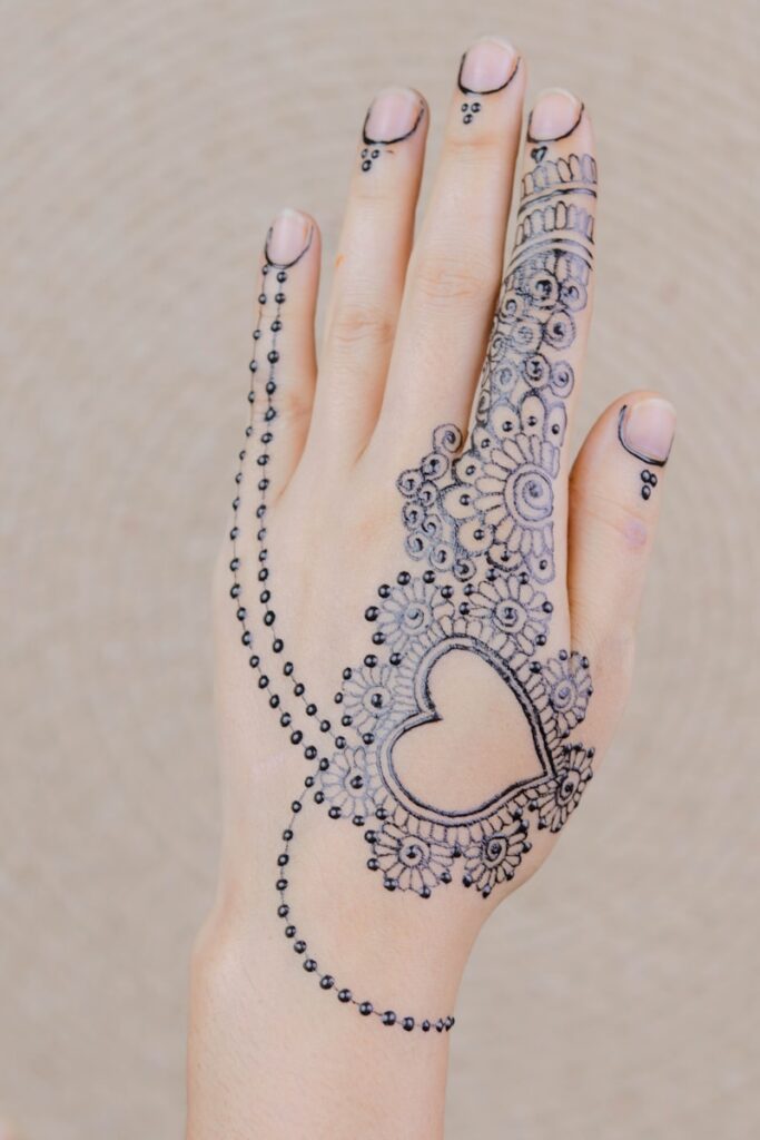 black mehndi tattoo