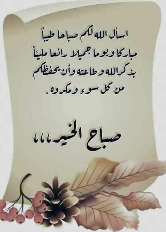 اسال الله لكم صباحا طيبا وصوره