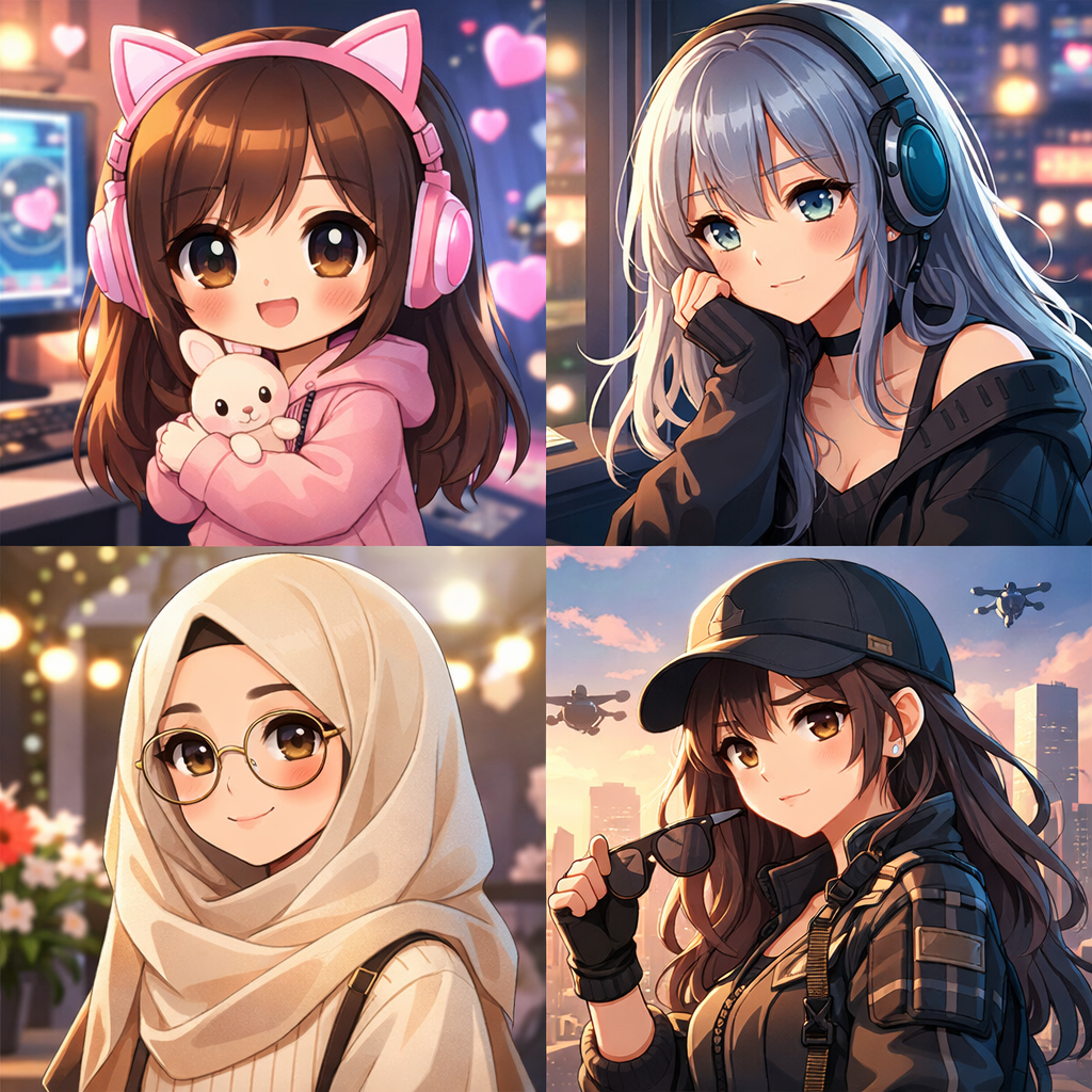 صور بنات كرتون 2026 | أجمل خلفيات ورسومات كيوت وعصرية