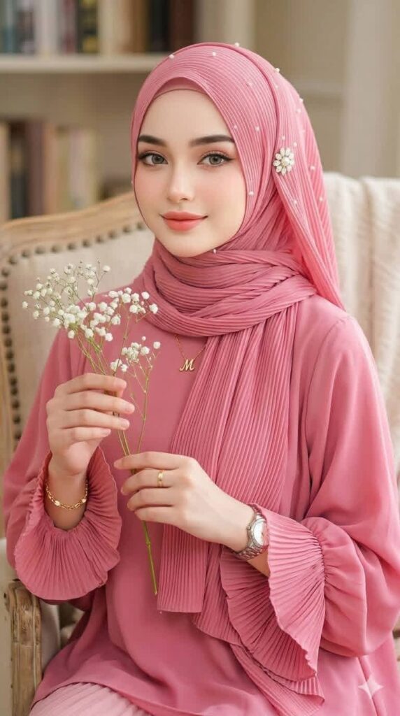 حجاب زهري بيسيط 2026 